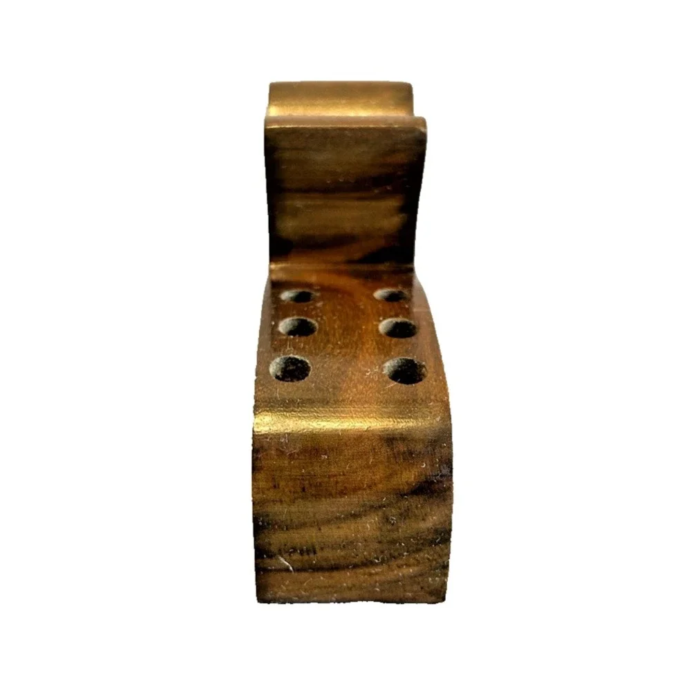 Vintage Wooden‎ Whale Shaped 6 Pencil Pen Holder Nautical Ocean Beach Decorative